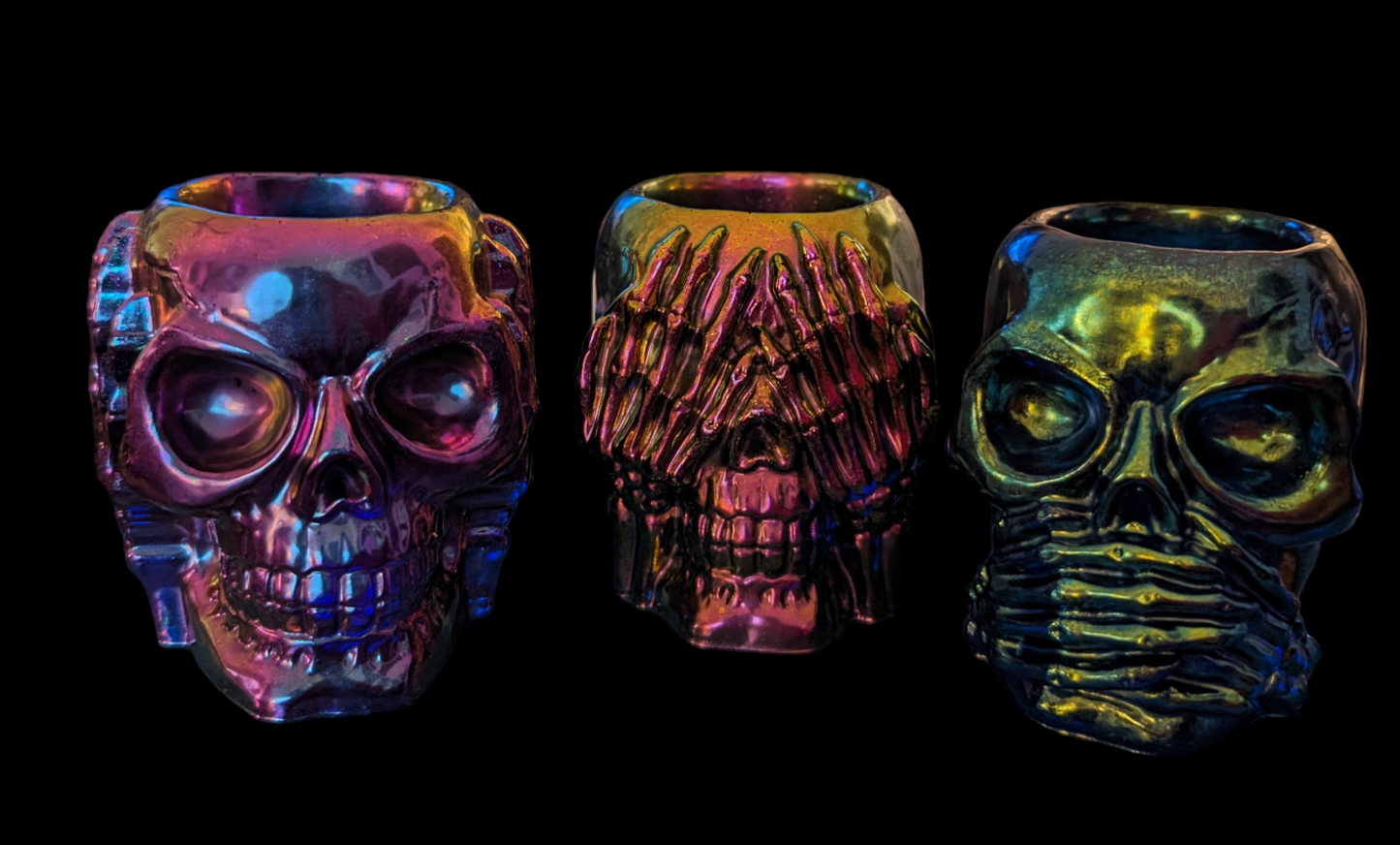 See no evil, speak no evil and hear no evil resin planters