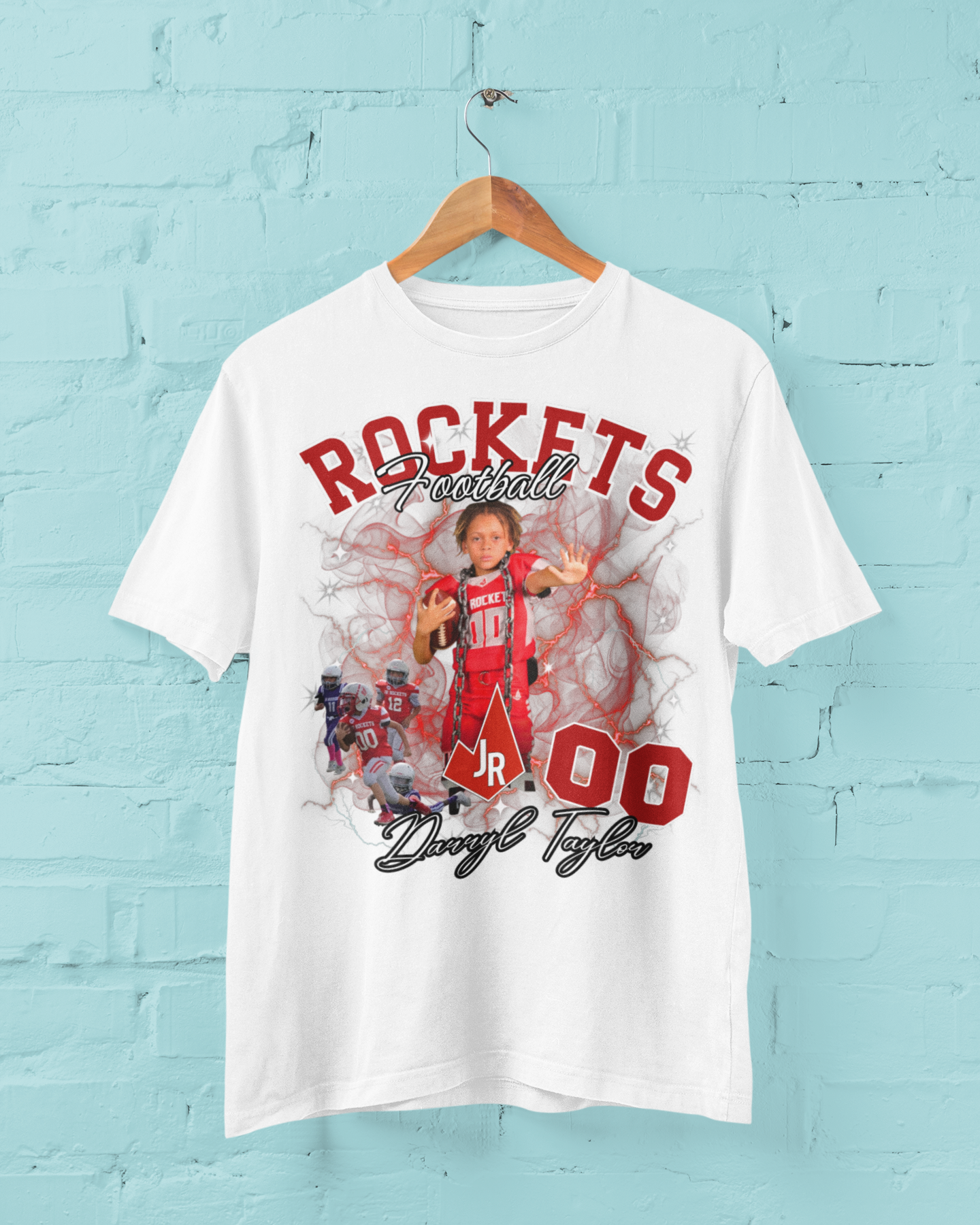 Rocket Football with smoke t shirt