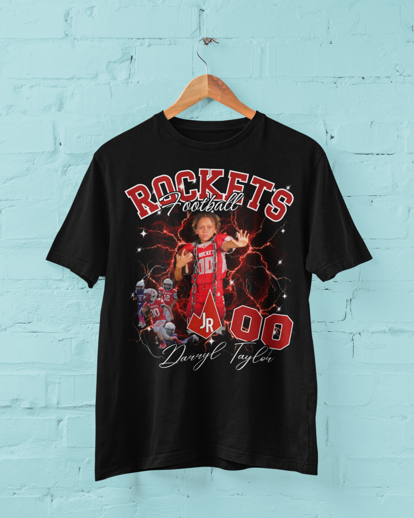 Rocket Football with smoke t shirt