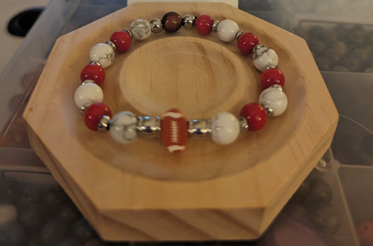 Natural Stone Football Bracelet