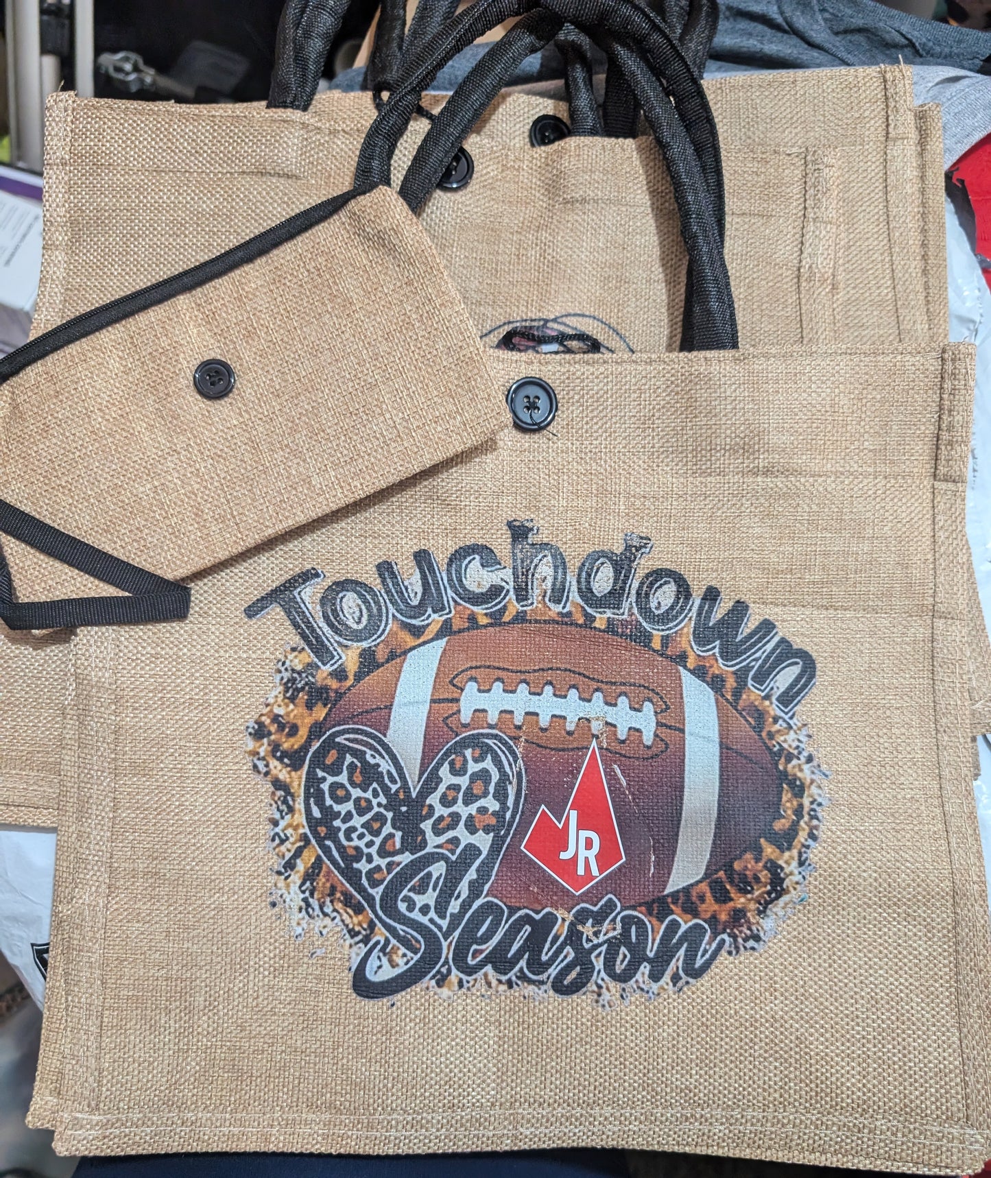 Judson Rocket Football themed carrying tote choice of styles