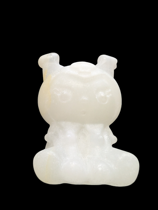 3 inch White Calcite Kuromi