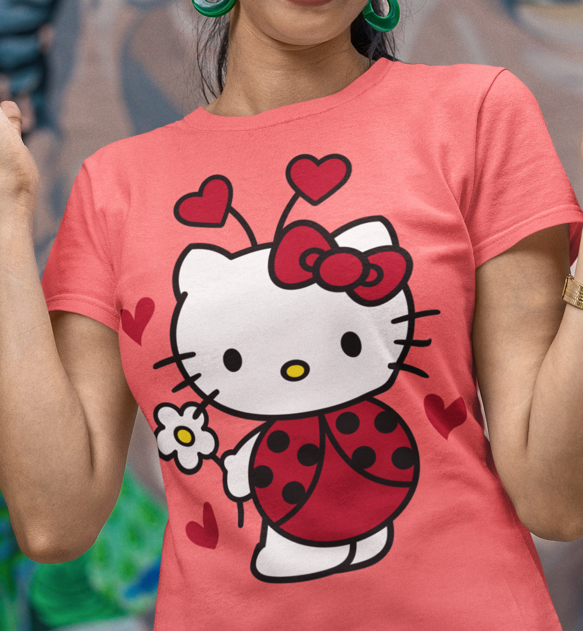 Hello Kitty Lady Bug T Shirt