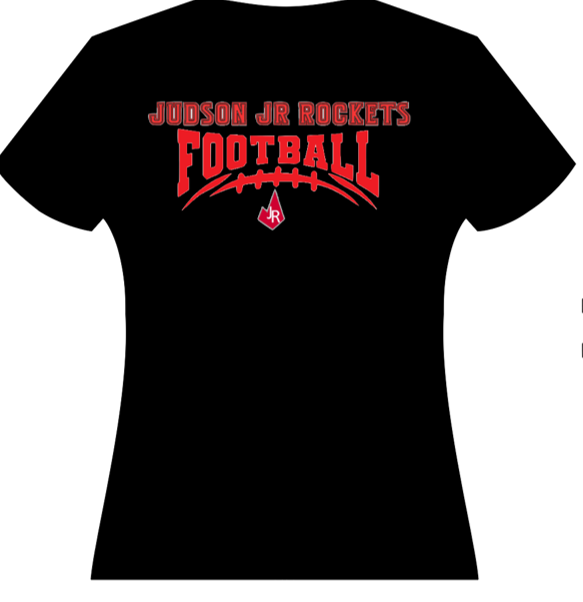 Black Judson Rockets Football Laces shirt