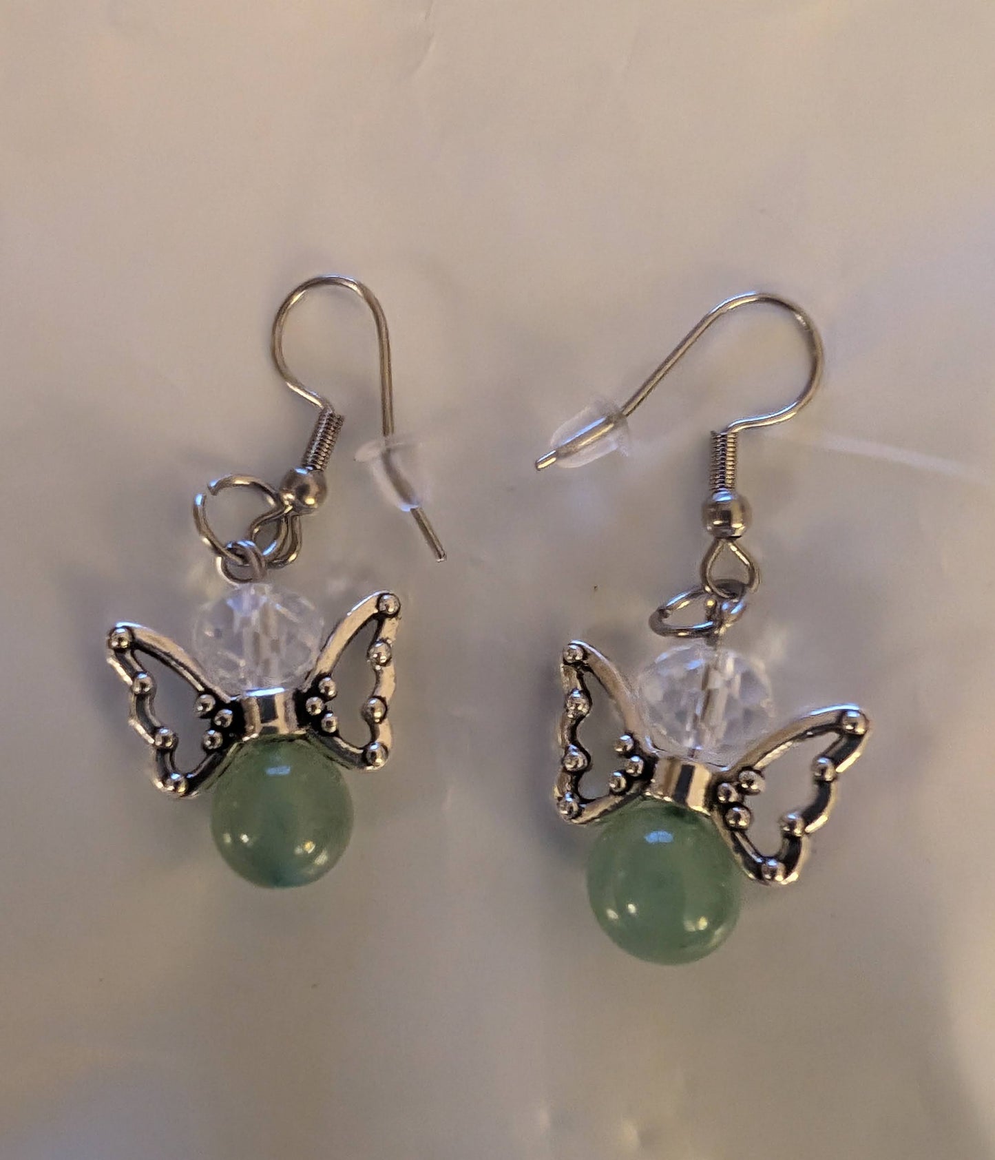 natural stone angel earrings Various Stones Available